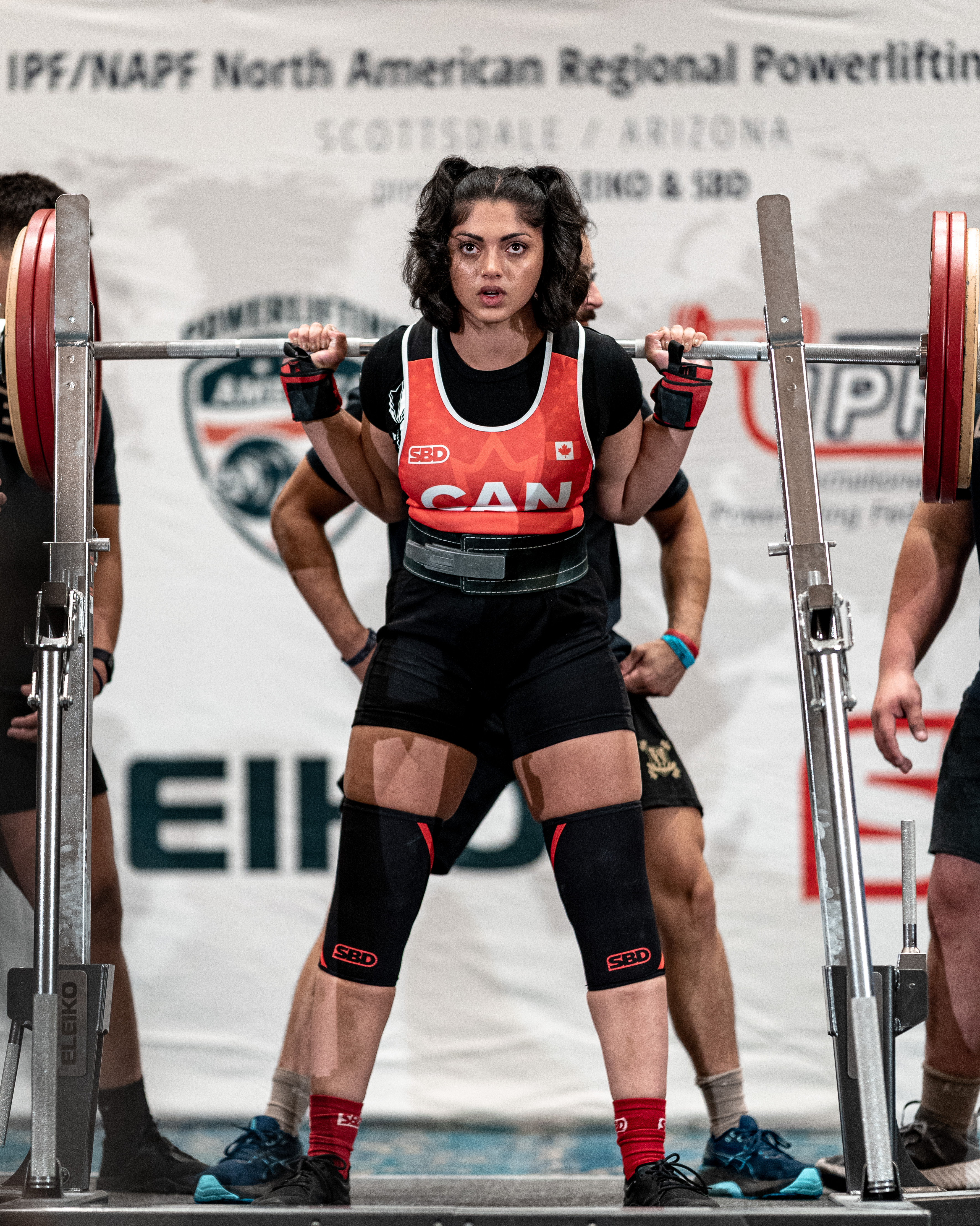Celeste competing at IPF/NAPF North American Regional Powerlifting Championships representing Canada